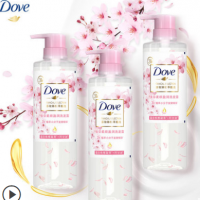 Dove dove soft and moistening Cherry Blossom shampoo without silicone oil 470ml * 3